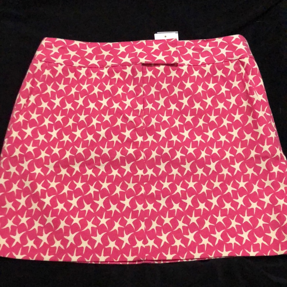 NWT 4 J. Crew pink starfish prints mini skirt